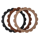 Прорезыватели Mushie Flower Bracelet 3 штуки Black Caramel Natural Bibs 2600282 1